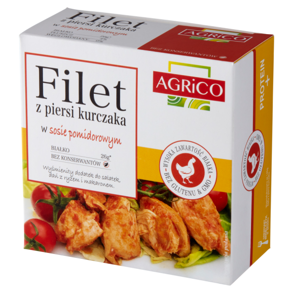 Agrico filet z kurczaka w sosie pomidorowym 160g 18 sztuk