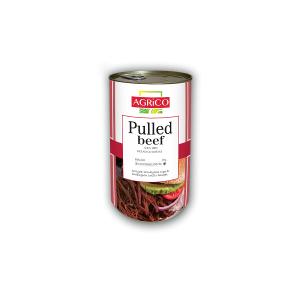AGRiCO Pulled Beef w sosie własnym - szarpane mięso wołowe 1250g