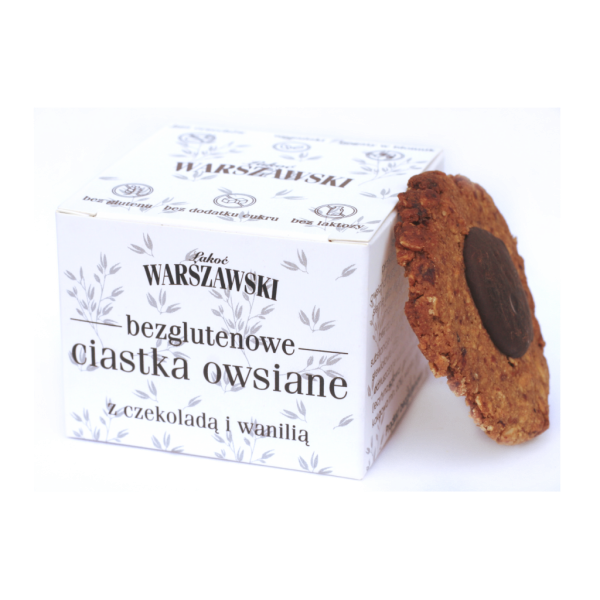 Baton WARSZAWSKI Ciastka owsiane z czekoladą i wanilią 150g 7 op.