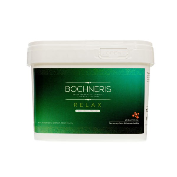 Bochneris RELAX Naturalna sól jodowo-bromowa wiaderko 15 kg- eukaliptus