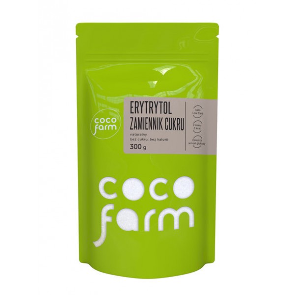 COCO FARM Erytrytol Naturalny Zamiennik Cukru 300g 