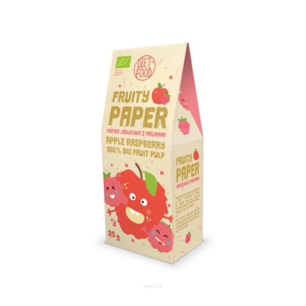 Diet-Food Bio papier owocowy - jabłko + malina 25g