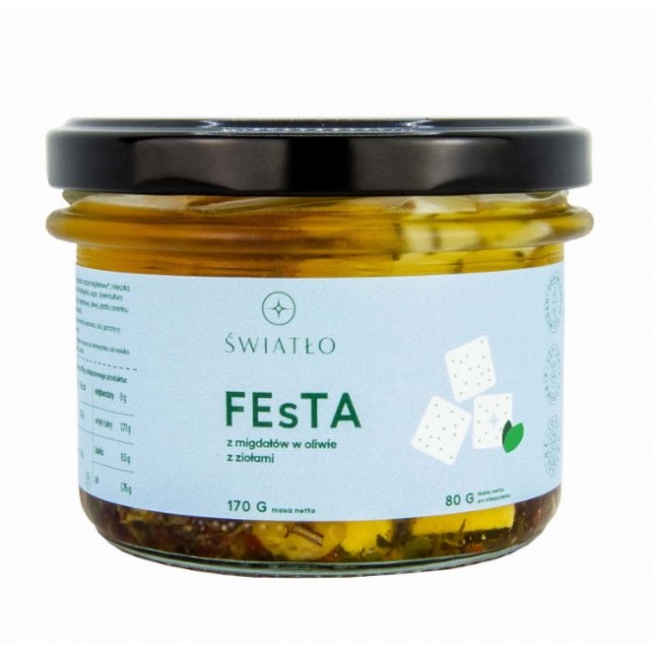 Światło FEsTA Roślinny ser z migdałów w oliwie z ziołami 80g