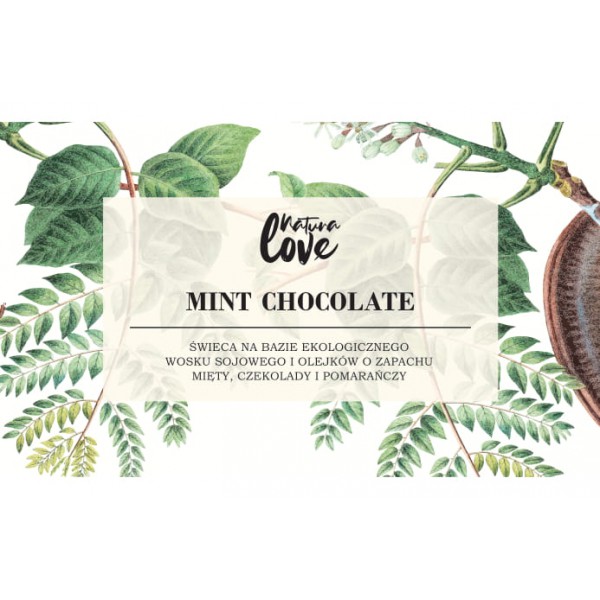 Natura Love Chocolate Mint - Naturalna Świeca Sojowa Zapachowa