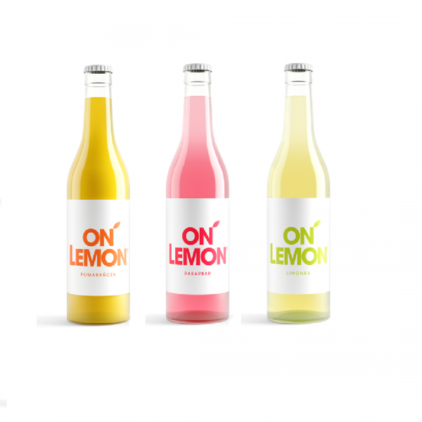 ON Lemon Lemoniady 3 smaki hitowe MIX 12 szt. (Limonka/Pomarańcza/Rabarbar)
