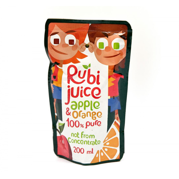 Rubi Juice soczek szkolny jabłko-pomarańcza NFC ze słomką 200 ml