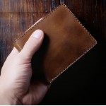 Wildleather Składany portfel z naturalnej skóry w kolorze ciemny brąz - model "Poziomy"