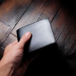 Wildleather Składany portfel z naturalnej skóry w kolorze czarnym - model "Poziomy"