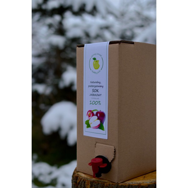 Zdrowy Soczek Sok jabłkowy bag in box 5L z dzikich eko sadów