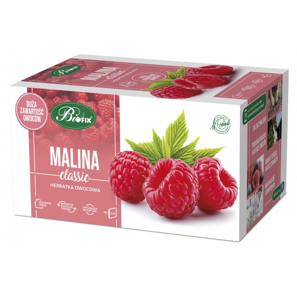 Bi FIX Classic MALINA Herbatka owocowa ekspresowa 20 x 2,5 g
