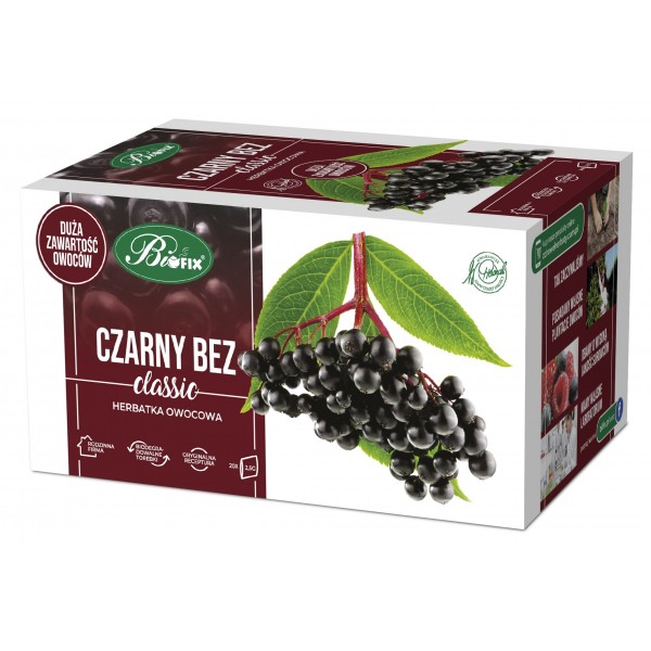 Bi FIX Classic CZARNY BEZ Herbatka owocowa ekspresowa 20 x 2,5 g