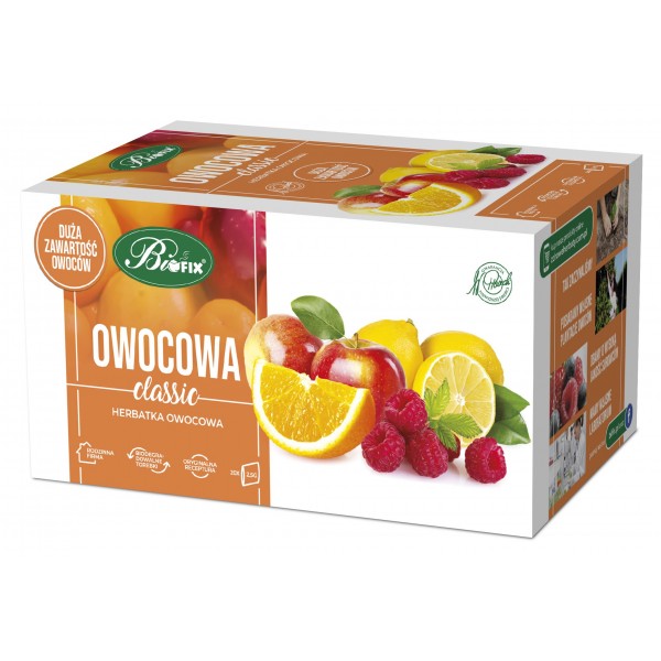Bi FIX Classic OWOCOWA Herbatka owocowa ekspresowa 20 x 2,5 g